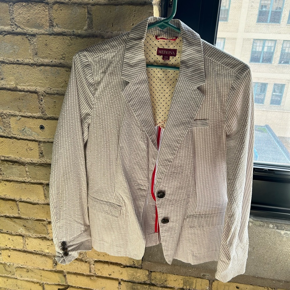 Merona cotton seersucker jacket.